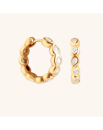 Astrid & Miyu - Molten Texture Opal Hoops