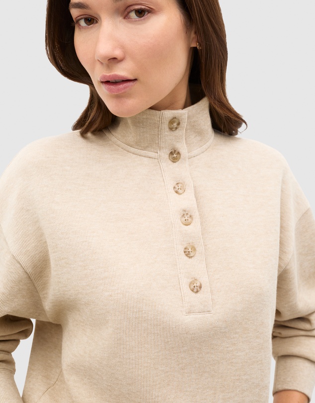 Seed Heritage - Cotton Rib Funnel Neck Sweat