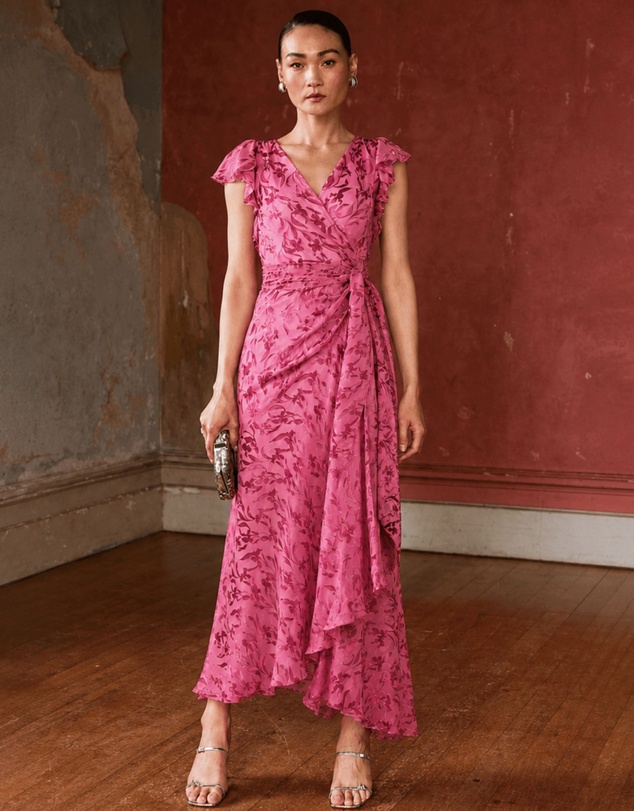 SACHA DRAKE - Bella Rose Maxi Wrap Dress