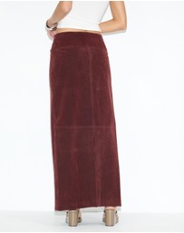 Dazie - Bailey Faux Suede Midi Skirt