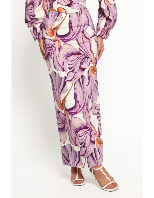 Petal & Pup - Kitty Pencil Skirt - Orchid Floral