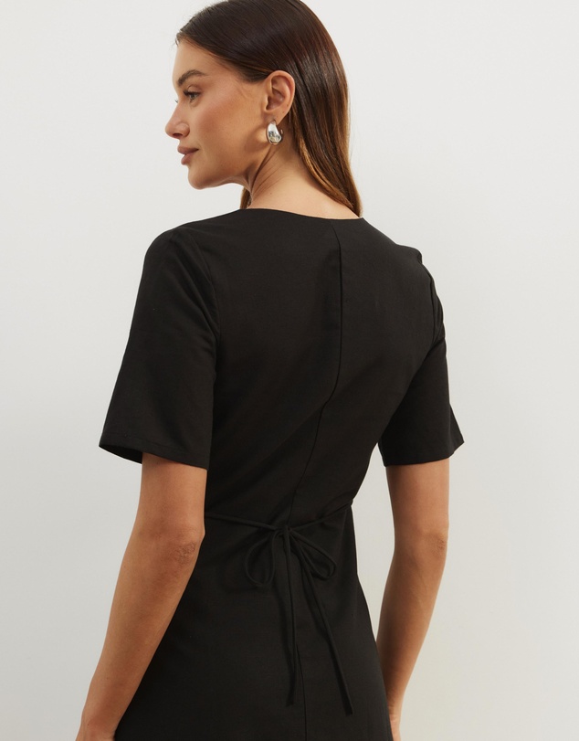 Atmos&Here - Alice Asymmetric Wrap Midi Dress