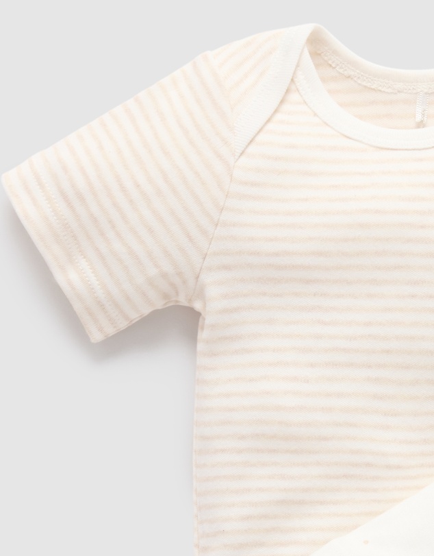 Purebaby - 2 Pack Short Sleeve Bodysuit - Babies