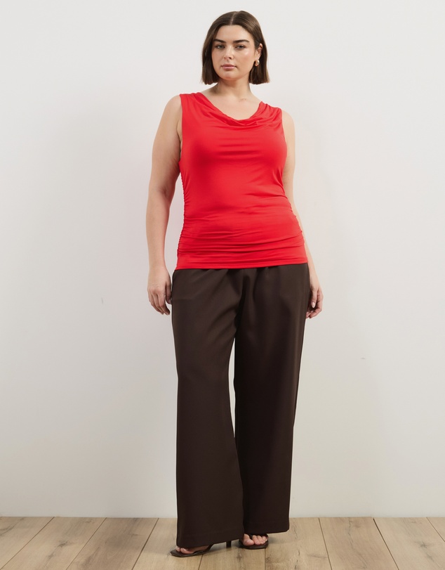 Atmos&Here Curvy - Jersey Cowl Neck Tank Top