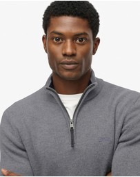 Superdry - Wool Blend Half Zip Slim Fit Jumper