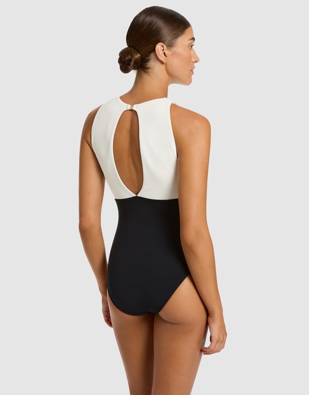 JETS - Versa Rib Cut Out High Neck One-Piece