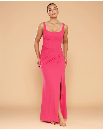 CATHERINE FERRARO - Elena Square Neck Gown