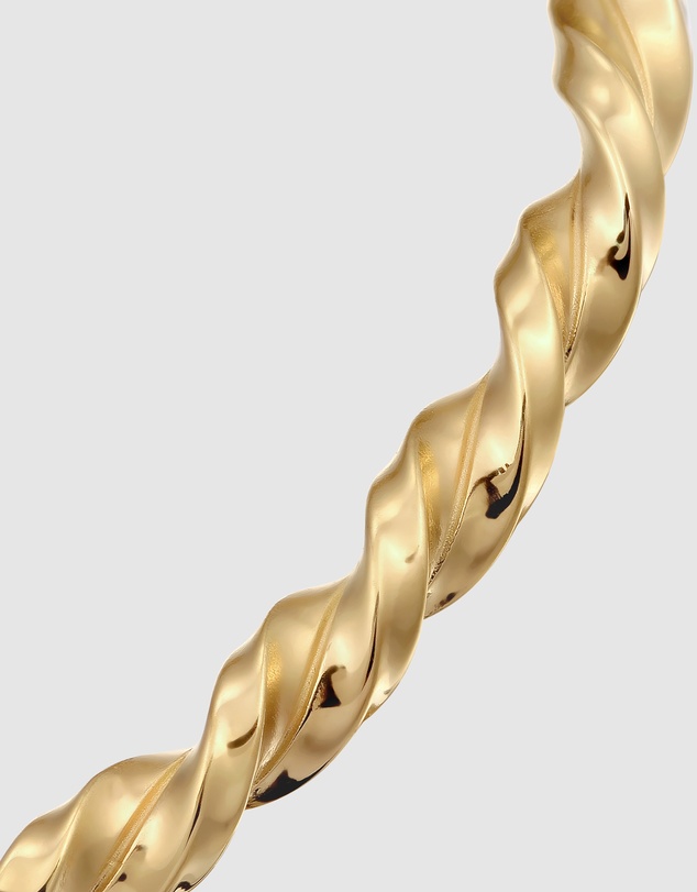 Kuzzoi - ICONIC EXCLUSIVE - Twisted Cuff Bracelet in Gold-Plated 925 Sterling Silver