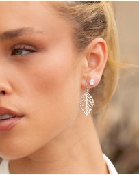 Mestige - Flourish Earrings Set - Silver Plated
