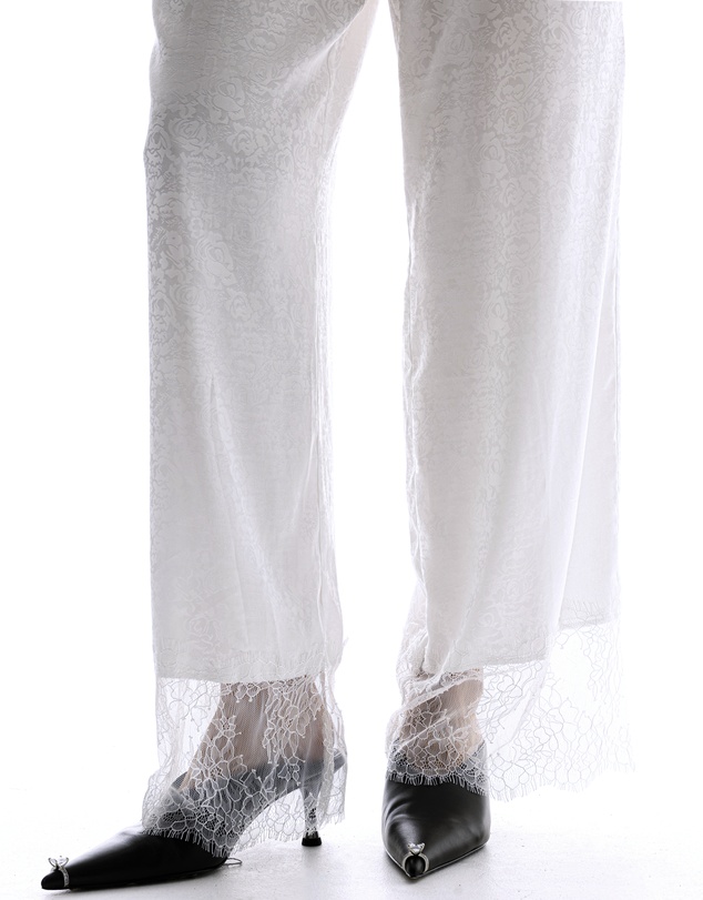 THE TALES - Frida Lace Hem Floral Pants
