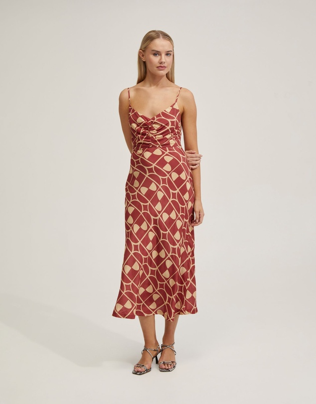 Oxford - Loren Geo Print Slip Dress