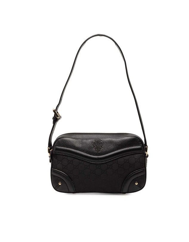 Gucci - Pre-Loved GG Nylon Crest Shoulder Bag