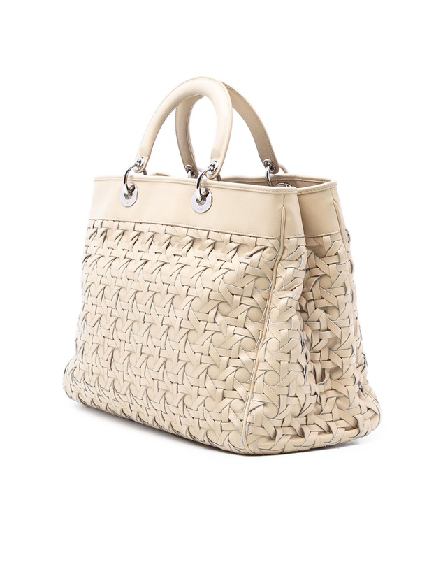 Dior - Pre-Loved Woven Lambskin Lady Dior Avenue Tote