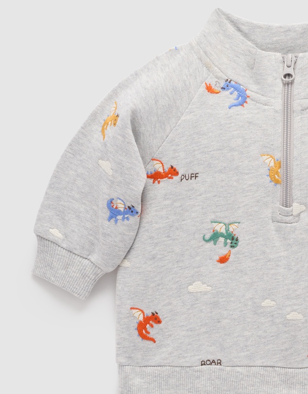 Purebaby - Dragon Embroidered Windcheater -Kids-Babies
