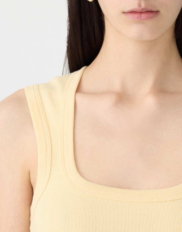 Bassike - Low Scooped Rib Tank