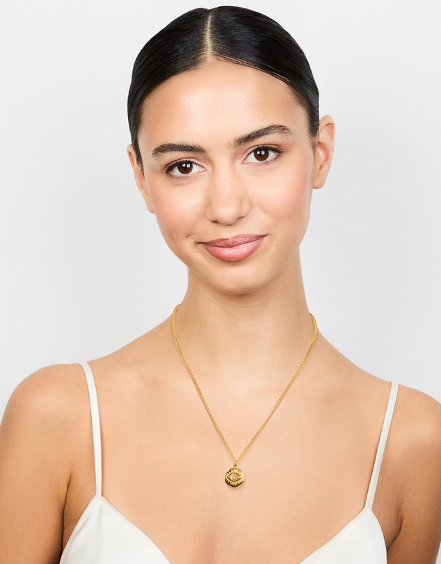 Lovisa - Waterproof Gold Plated Stainless Steel Cubic Zirconia Evil Eye Pendant Necklace