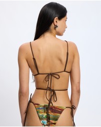 Jaded London - Wooden Trim Bikini Top