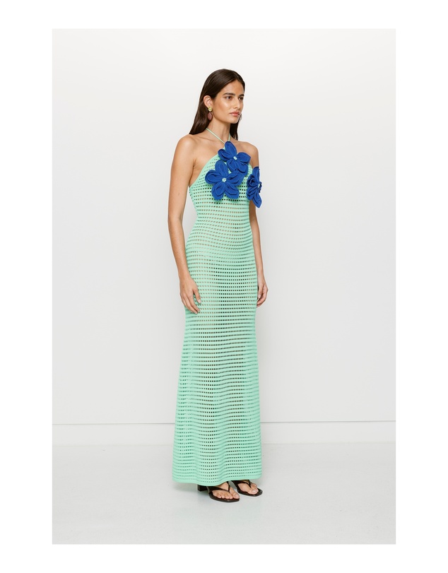The Wolf Gang - La Monada Knit Maxi Dress - Aquamarine
