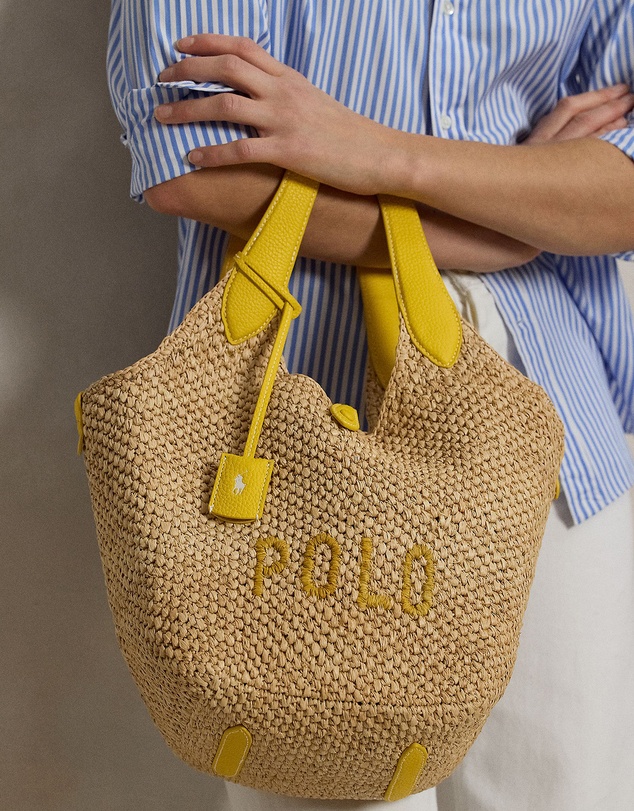 Polo Ralph Lauren - Polo Play Raffia-Leather Logo Tote