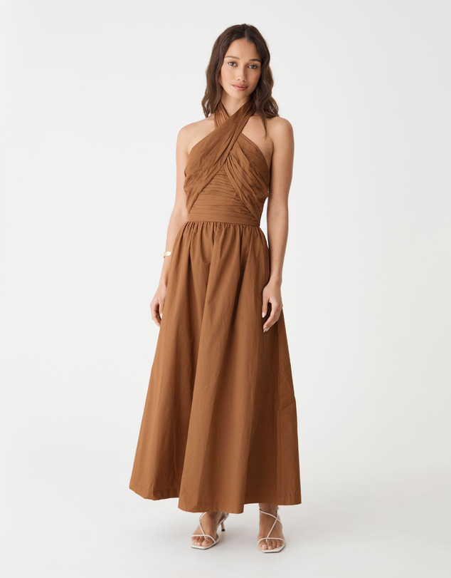 Forcast - Kayleigh Cotton Halter Dress