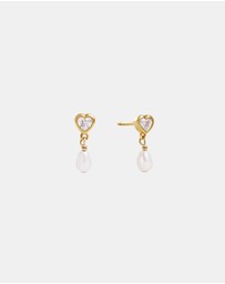 SAINT VALENTINE - True Love Pearl Studs - Gold