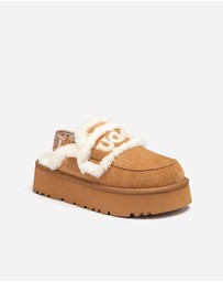 Ozwear Connection Uggs - Ugg Violet Shearling Platform Slipper (Elastic Logo) (Detachable Feature)