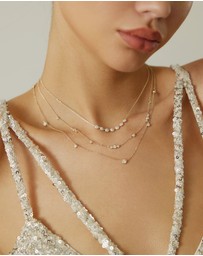 Ania Haie - Ania Haie Gold Pave Multi Beaded Chain Necklace