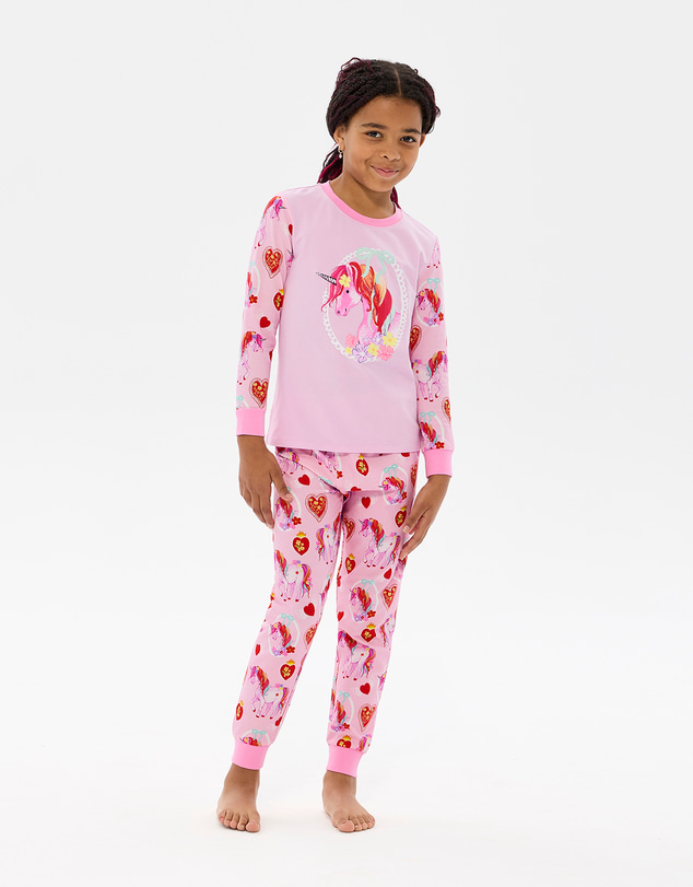 Rock Your Kid - Unicorn Hearts Long Sleeve Belle Sleep Set