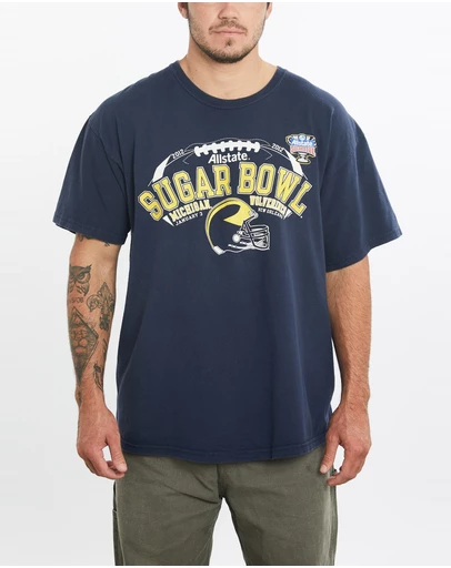 Vintage by The Real Deal - Pre Loved - Vintage NCAA University of Michigan Wolverines Sugar Bowl Tee
