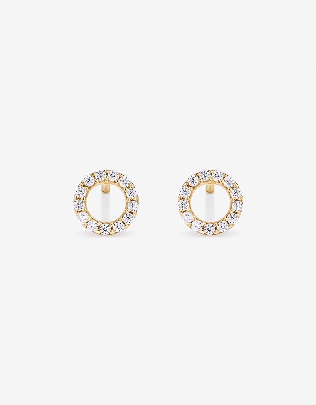 Michael Hill - Circle Necklace & Earring Set in 18kt Vermeil with Cubic Zirconia