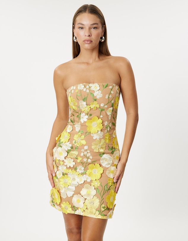 Honey and Beau - Enchanted Garden Strapless Dress