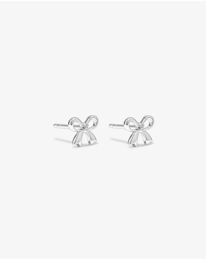 Michael Hill - Cubic Zirconia Bow Stud Earrings in Sterling Silver