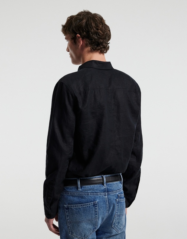 Calibre - Washed Linen Shirt Black