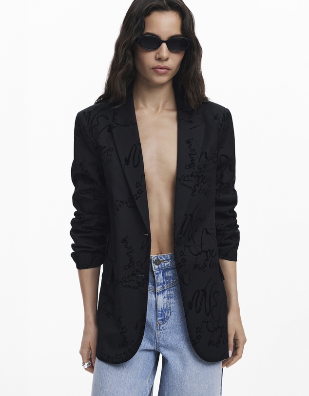 Desigual - Lettering blazer