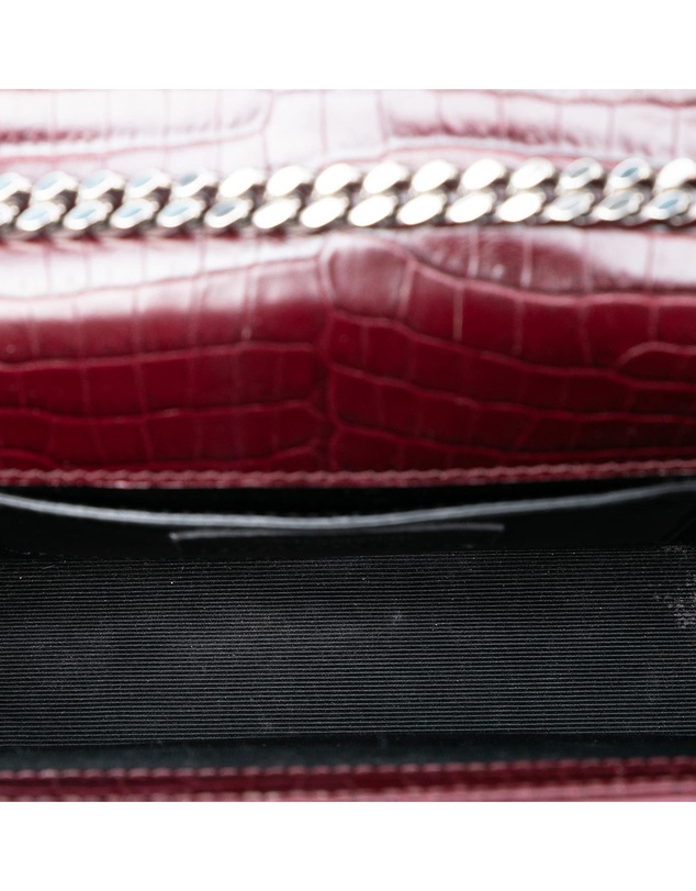 Pre-Loved by Azura Reborn - Pre-Loved Medium Croc Embossed Leather Monogram Kate Tassel Crossbody