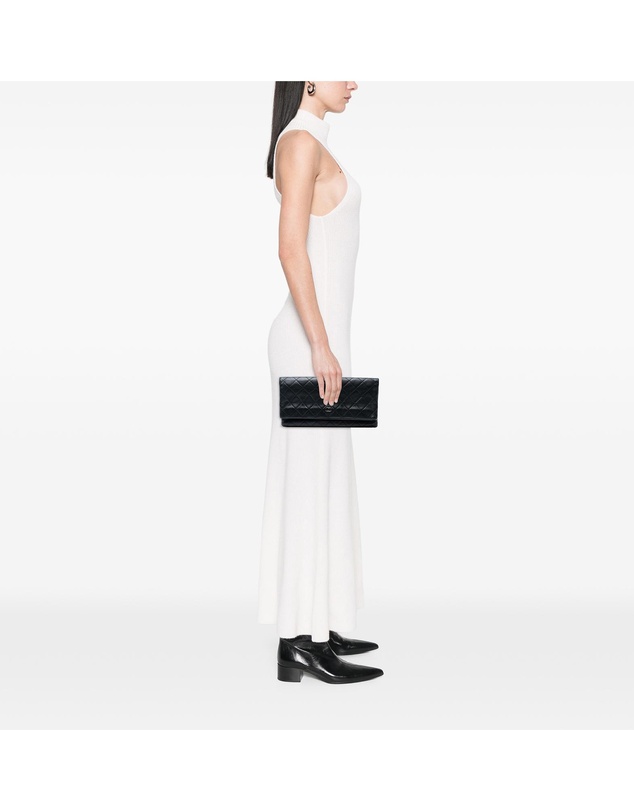 Pre-Loved by Azura Reborn - Pre-Loved Quilted Lambskin CC Beauty Foldover Clutch