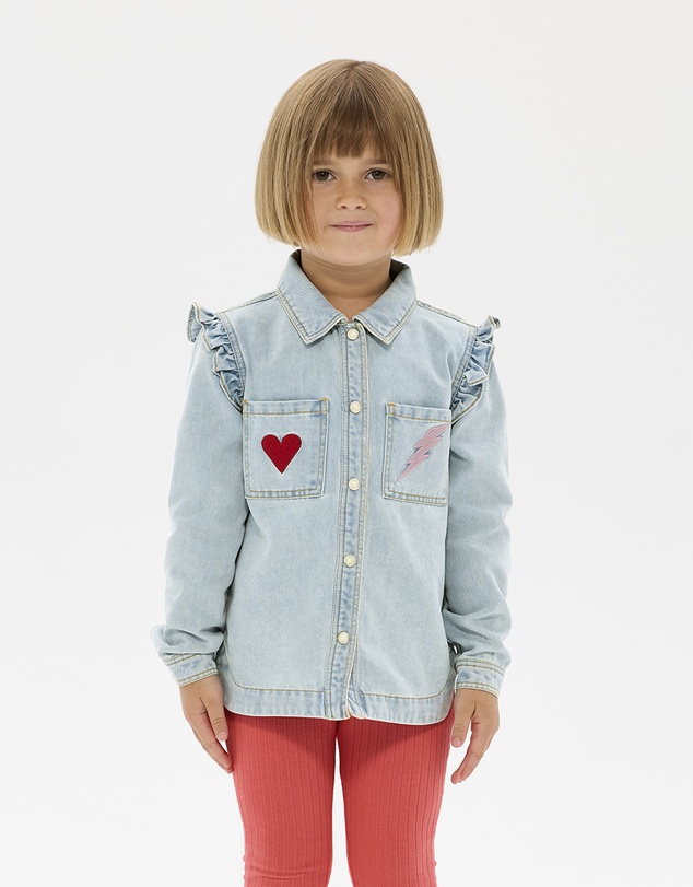 Rock Your Kid - Wild At Heart Denim Fern Shirt