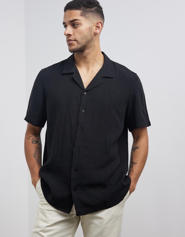 AERE - Linen Camp Collar Shirt