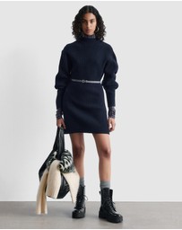 & Other Stories - Rib-Knit Mock-Neck Mini Dress