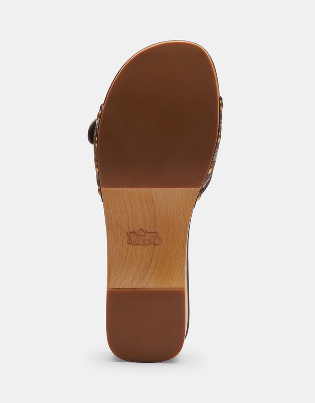Coach - Margot Signature Jacquard Wood Sandals