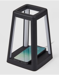 Lexon - Lexon Lantern Portable Lamp With Built-In Wireless Charger - Black