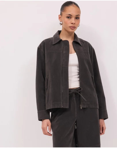 Calli - Arlo Faux Suede Jacket