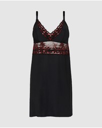 Sans Complexe - Mélodie Short Lace Trim Chemise Nightdress