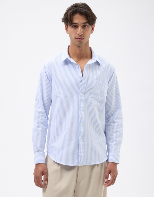 AERE - Cotton Stripe Oxford Shirt