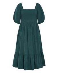 City Chic - Plus size Molli Corduroy Midi Dress - emerald
