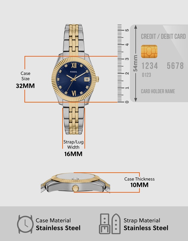 Fossil - Scarlette Two Tone Analogue Watch