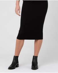 Ripe Maternity - Ribbed Knit Pencil Skirt