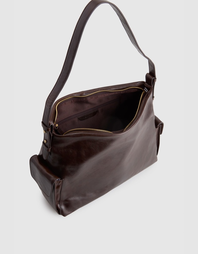 Evity - Narda Leather Pocket Hobo Bag