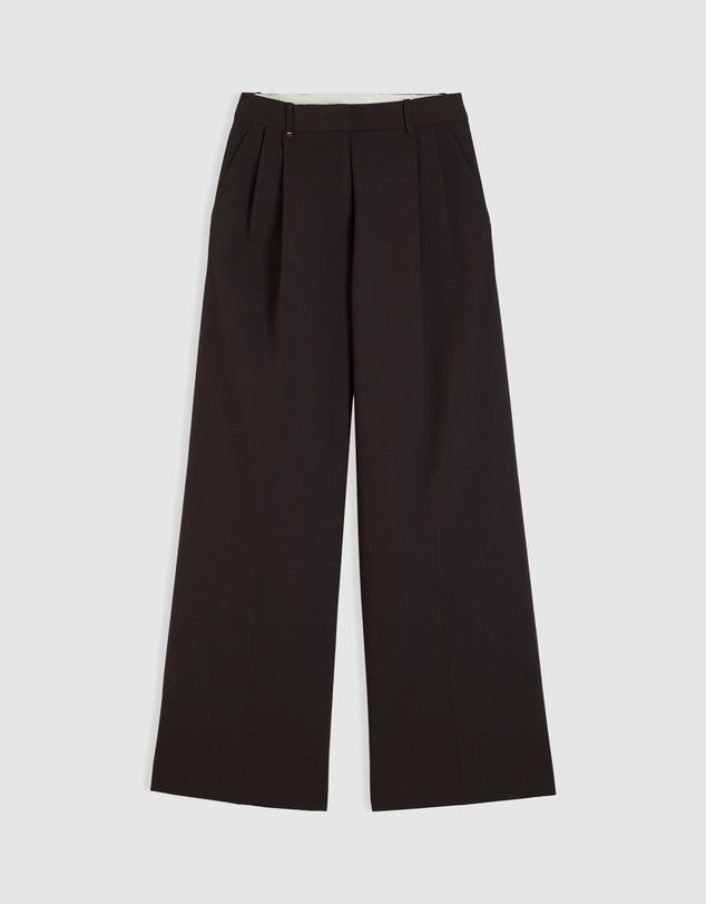 Tommy Hilfiger - Pleated Twill Wide Leg Trousers