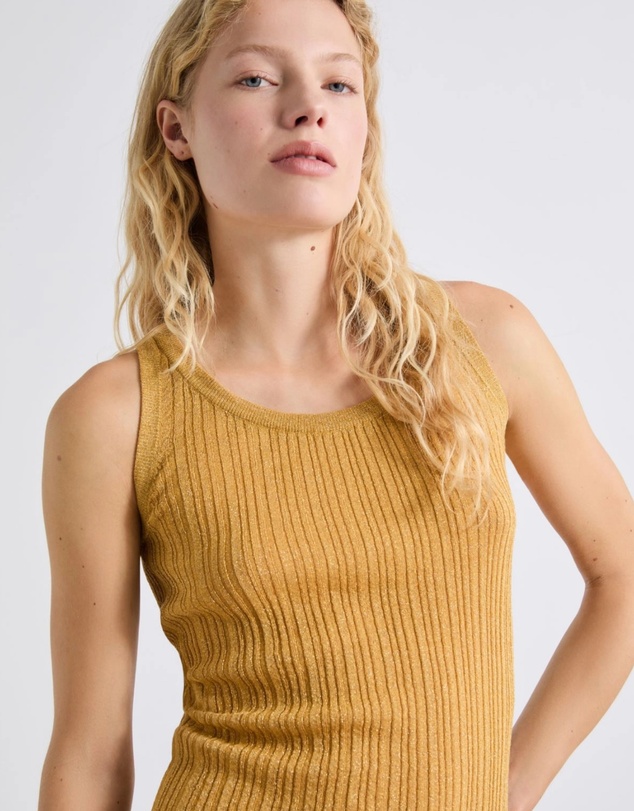 Marella - Lurex Ribbed Knit Singlet